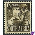 South Africa 1943 1s Olive Brown SG94 Mounted Mint
