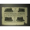 1911 Vulcan Contractors' Locomotives Ad