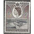 KUT 1954 SG167 5c Black & Deep Brown Mounted Mi...
