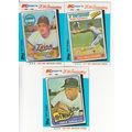 Three 1982 Topps Kmart Twins cards- #7 Versalle...