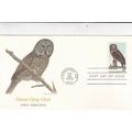 United States 1978 Great Gray Owl FDC Fairbanks...