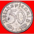 SWASTIKA: GERMANY ★ 50 REICHSPFENNIG 1939E !!! ...