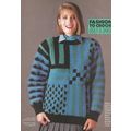 Crochet Sweater Pattern Squares and Stripes Pul...