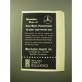 1960 Warrington Imports Inc. Cars Ad - Mercedes-Benz of Bryn Mawr, Pennsylvania