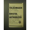 1960 Bristol Motors Service, Inc. Ad - Buy your Volkswagen for delivery here
