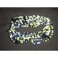 10 elasticated blue green black anklet bracelet