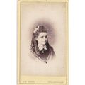 VICT. CDV PHOTO -LADY WITH LONG RINGLETS/NECKLA...