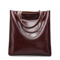 Women Genuine Leather Large Work Tote Bag Women...