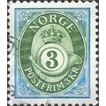 NORWAY, Posthorn, postfrim, green & blue 1992, ...