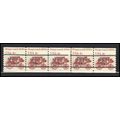 1898Ab 4c Stagecoach Fine MNH Dry Gum PNC 5/5 L...
