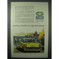 1957 Chevrolet Bel Air Sport Coupe Car Ad