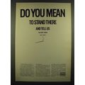 1966 Uniroyal Company Ad - Do You Mean to Stand There