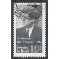BRAZIL 1964 JFK KENNEDY JOHN 100r USED fault