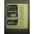 1958 Dody Goodman With 40 Top Dixieland Stars Concert Ad - 2 big Performances
