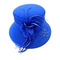Vintage Milano Paris Derby Blue Embroidered Flo...