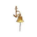 Brass Plated Hanging Anchor Bell 8""