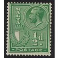 Malta George V ½d. - green 1926 MH SG#158