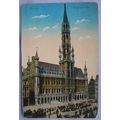 vintage postcard Town Hall Brussels
