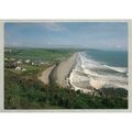 Newgale Pembrokeshire Wales postcard. View of b...