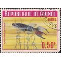 GUINEA, FISH, Blue Gularis, rose 1964, 0.50F