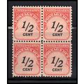 J88 1/2c Postage Due Fine MNH Blk/4 O7051