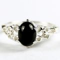 Black Onyx, 925 Sterling Silver Ring, SR302