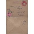 Egypt Pyramid Postal Stationery uprated 1891 Po...