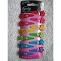 12 Goody Glam Girls Bright Painted Metal Snap H...