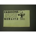 1949 Berlitz School of Language Ad - Fashions