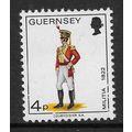 GUERNSEY 1974 4p OFFICER EAST REGIMENT 1822 SG ...
