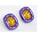 SWAROVSKI Dulcis Purple & Yellow Cushion Cut Cr...