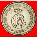 ⰆBELGIUM:LUXEMBOURG★10 CENTIMES 1924 CROWN & DE...