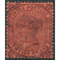India 1888 SG100 12a Purple/Red Fine Used . . ..