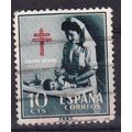 SPAIN 1953 ANTI-TB NURSE 10c USED