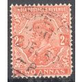 India 1932 - KGV 2a vermillion - used 2