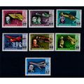 MONGOLIA 1978 AVIATION HISTORY SET 7 VALS UM MI...