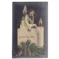 A HAPPY CHRISTMAS. used antique postcard by Rot...