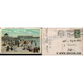 CT New London Postcard Ocean Beach & Bathers ct...