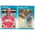 Two 1987 Fleer Juan Samuel baseball cards- #185...