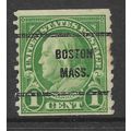 USA 1923 1c FRANKLIN GREEN SG 560 FINE USED#