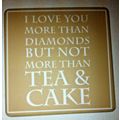 Shabby & Chic Brown Tile With I Love You... Mes...
