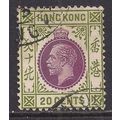 Hong Kong 1921 - 37 KGV 20ct Purple & Sage Gree...