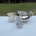 Miniature Pitcher Set Porcelain Multi-Color Unb...