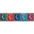 Queen Wilhelmina: 5 Values - Netherlands 1940 -...