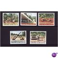 CHRISTMAS ISLANDS 1980 PHOSPHATE IND SET 5 V U/...
