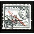 MALTA 1953 SG 236a 1d GRAY SELF GOVERNMENT FINE...