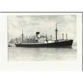 B.6 Blue Funnel Line SS PYRRHUS Postcard