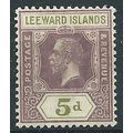 Leeward Islands 1922 SG71 5d Dull Purple & Oliv...