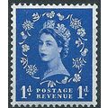 1958 SG588a 1d Ultramarine Graphite with MISPLA...