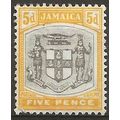 Jamaica 1903 SG36 5d Grey & Yellow Wmk Crown CA...